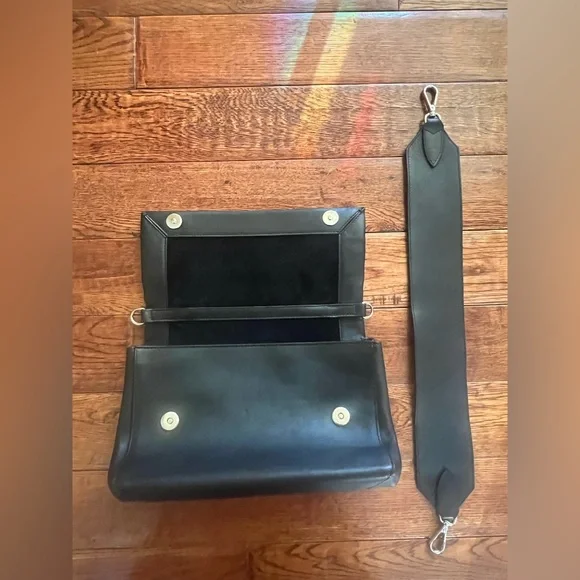 MaxMara Shoulder Bag Napa Leather Animal Print Black Small - Picture 12 of 16